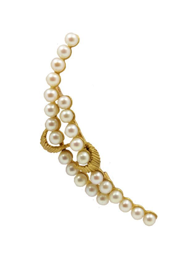 BROCHE PERLES ANNÉES 50' — vue 1