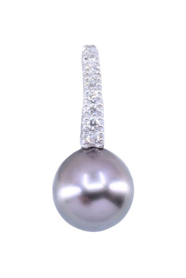 PENDENTIF PERLE DE TAHITI ET DIAMANTS — vue 1