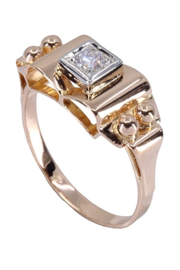 BAGUE DIAMANT ANNÉES 50' — vue 4