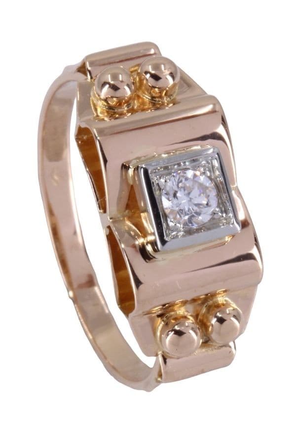 BAGUE DIAMANT ANNÉES 50' — vue 5