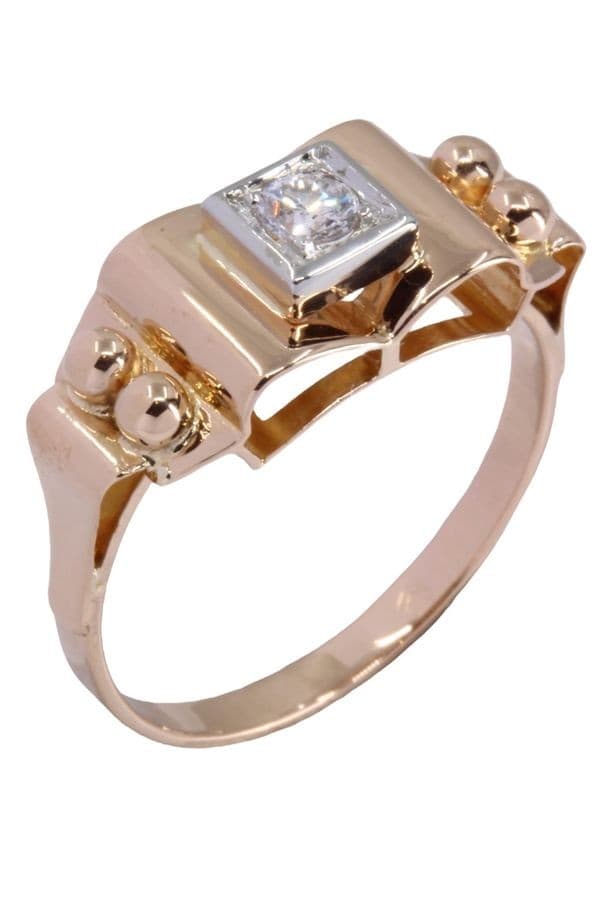 BAGUE DIAMANT ANNÉES 50' — vue 6