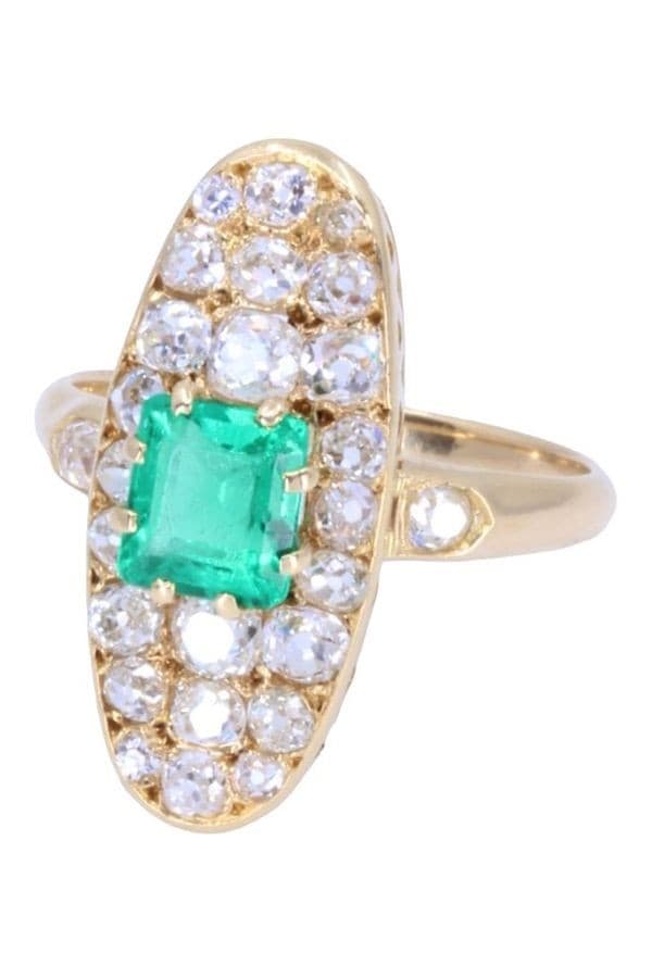 MARQUISE ÉMERAUDE ET DIAMANTS — vue 3