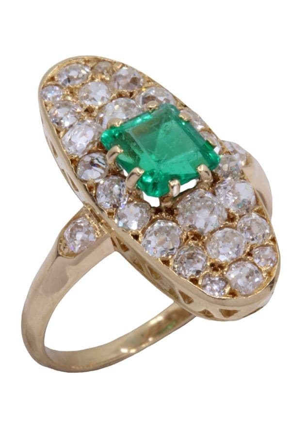 MARQUISE ÉMERAUDE ET DIAMANTS — vue 5