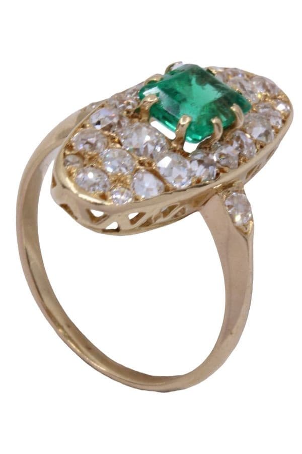 MARQUISE ÉMERAUDE ET DIAMANTS — vue 6