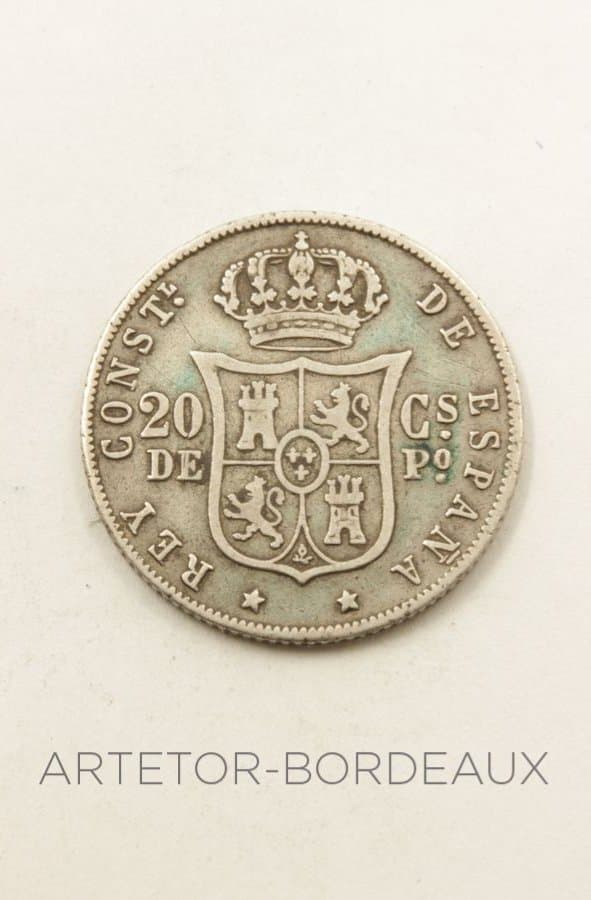 Pièce de 20 centimes Alfonso XII — vue 2