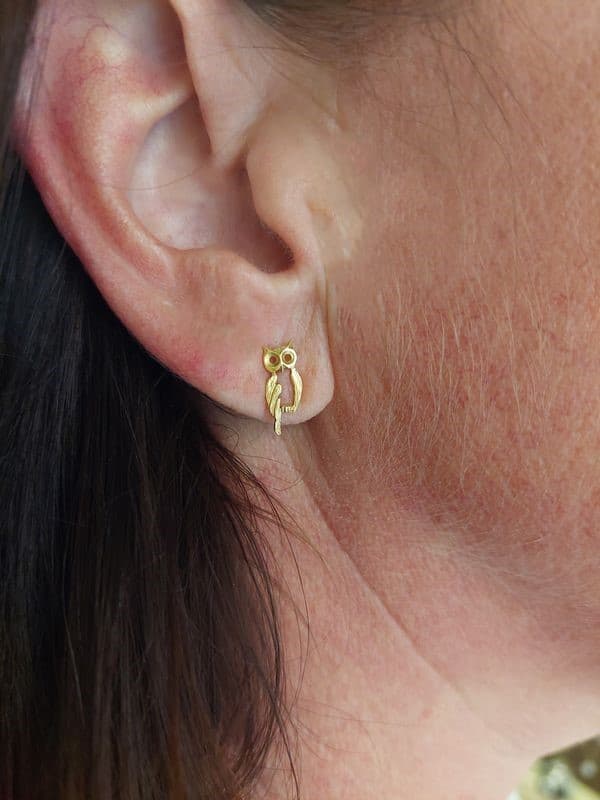 BOUCLES D'OREILLES CHOUETTES — vue 2