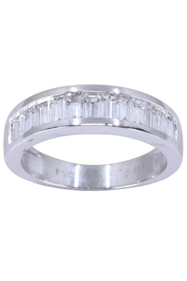 DEMI-ALLIANCE DIAMANTS BAGUETTES — vue 1