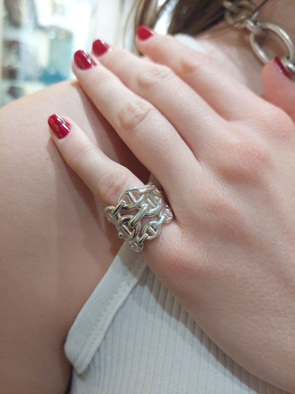 BAGUE  HERMÈS CHAINE D'ANCRE ENCHAINÉE — vue 2