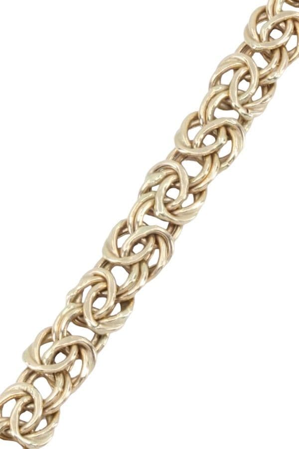 BRACELET MAILLE PLATE FANTAISIE — vue 3
