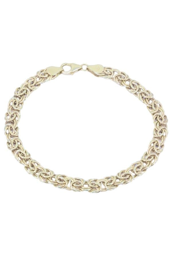BRACELET MAILLE PLATE FANTAISIE — vue 4