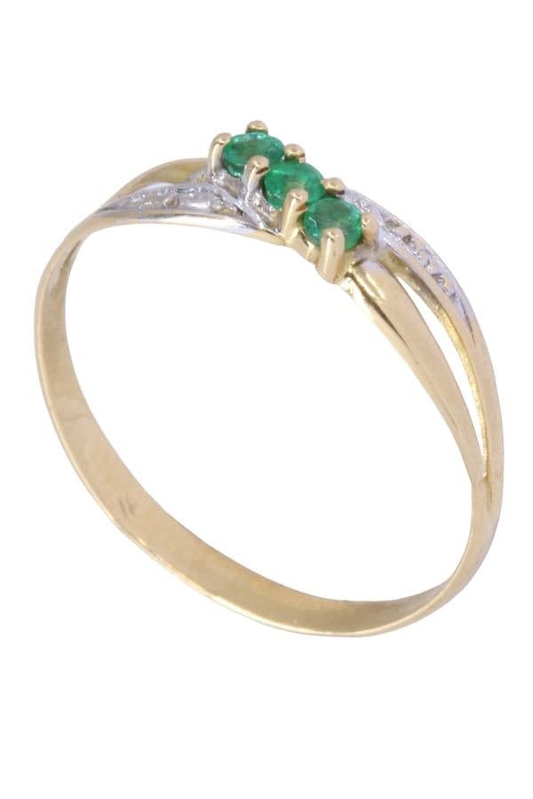 BAGUE MODERNE ÉMERAUDES — vue 6