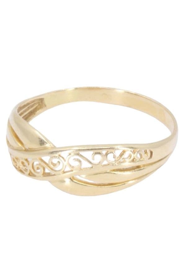 BAGUE MODERNE FILIGRANE — vue 3
