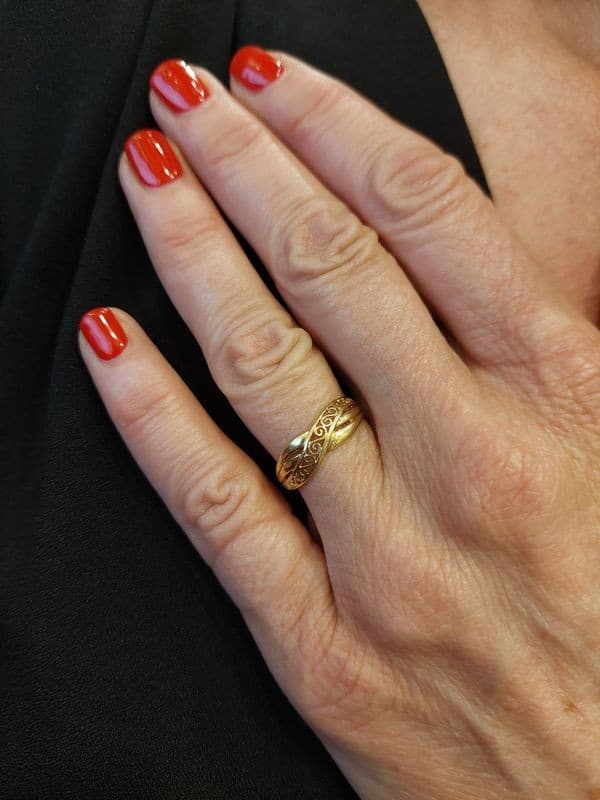 BAGUE MODERNE FILIGRANE — vue 2