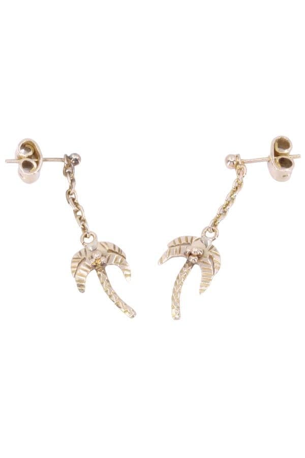 BOUCLES D'OREILLES PENDANTES PALMIERS — vue 3