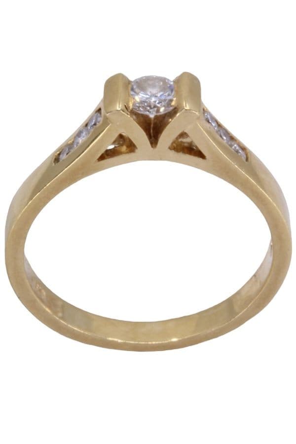 BAGUE STYLE SOLITAIRE DIAMANTS — vue 1