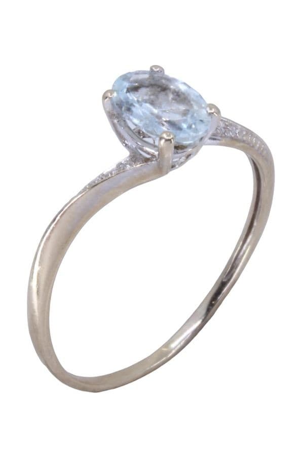 BAGUE MODERNE AIGUE-MARINE — vue 4