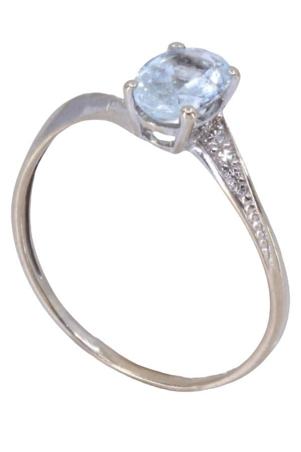 BAGUE MODERNE AIGUE-MARINE — vue 6
