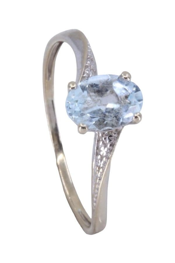 BAGUE MODERNE AIGUE-MARINE — vue 5