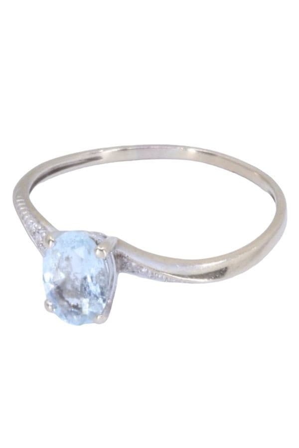 BAGUE MODERNE AIGUE-MARINE — vue 3