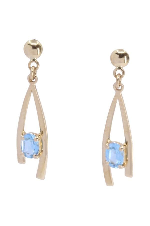 BOUCLES D'OREILLES PENDANTES TOPAZES — vue 1