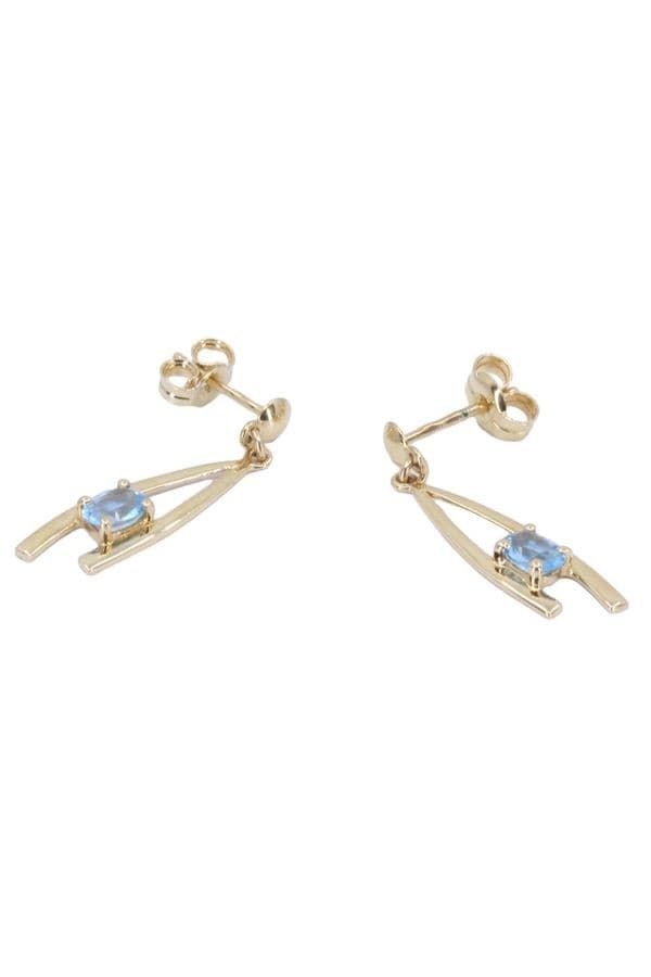 BOUCLES D'OREILLES PENDANTES TOPAZES — vue 3