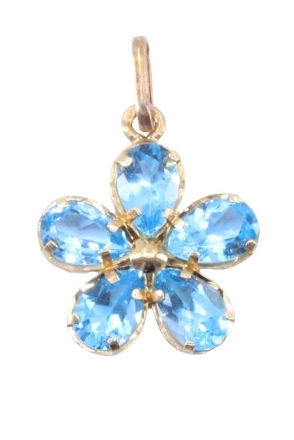 PENDENTIF FLEUR TOPAZE — vue 1