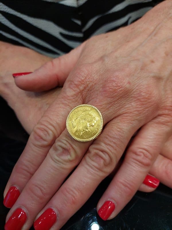 BAGUE PIÈCE 20 FRANCS NAPOLÉON III — vue 2