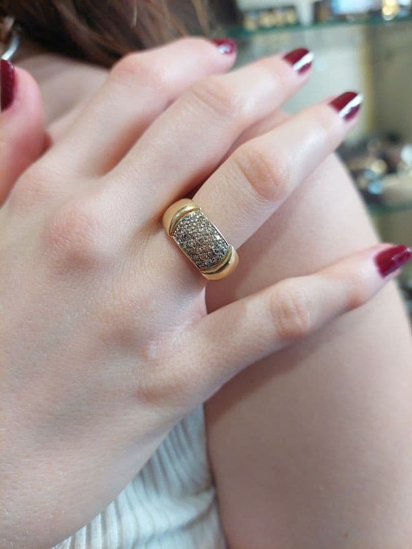 BAGUE PAVAGE DIAMANTS — vue 2