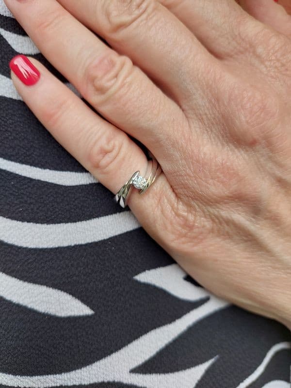 SOLITAIRE DIAMANT 0.25 CARAT — vue 2