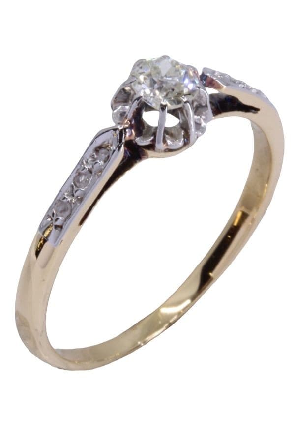 SOLITAIRE ANCIEN DIAMANTS 0.25 CARAT — vue 3