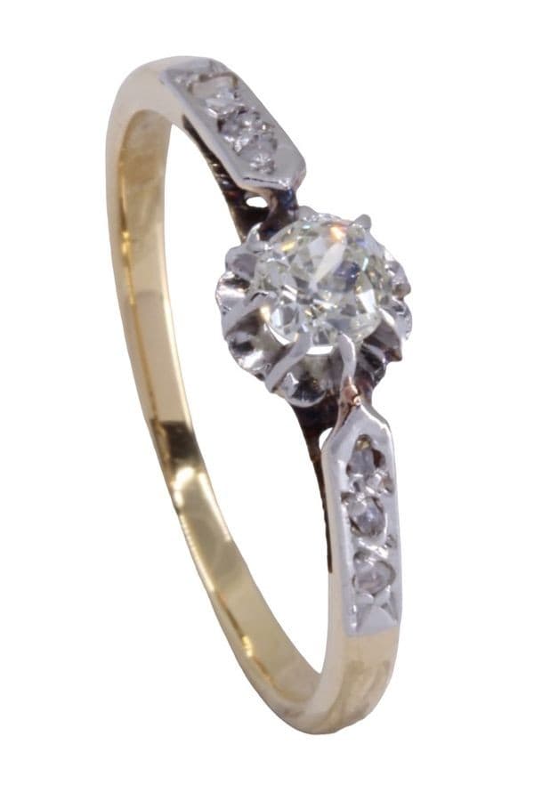 SOLITAIRE ANCIEN DIAMANTS 0.25 CARAT — vue 4