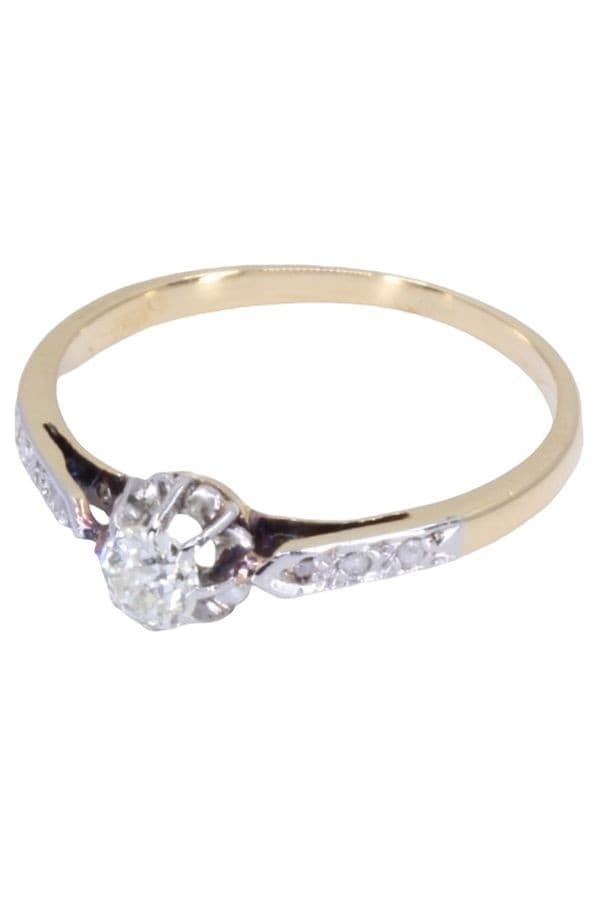 SOLITAIRE ANCIEN DIAMANTS 0.25 CARAT — vue 5