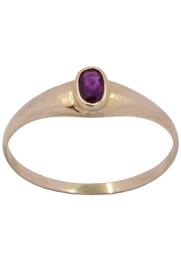 BAGUE JONC RUBIS — vue 1