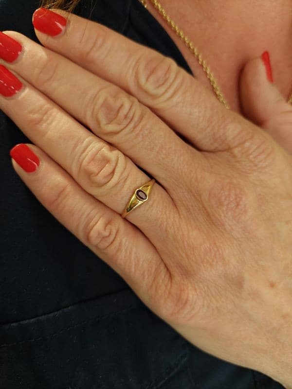 BAGUE JONC RUBIS — vue 2