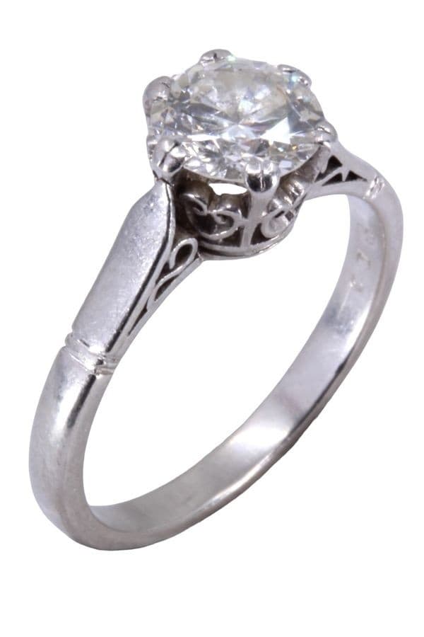 SOLITAIRE ANCIEN DIAMANT 1.20 CARAT — vue 3