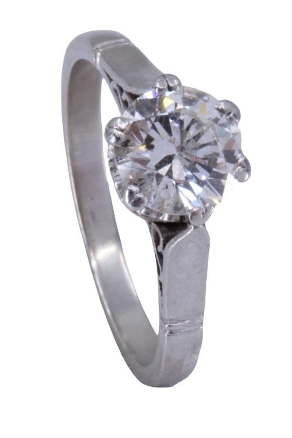 SOLITAIRE ANCIEN DIAMANT 1.20 CARAT — vue 5