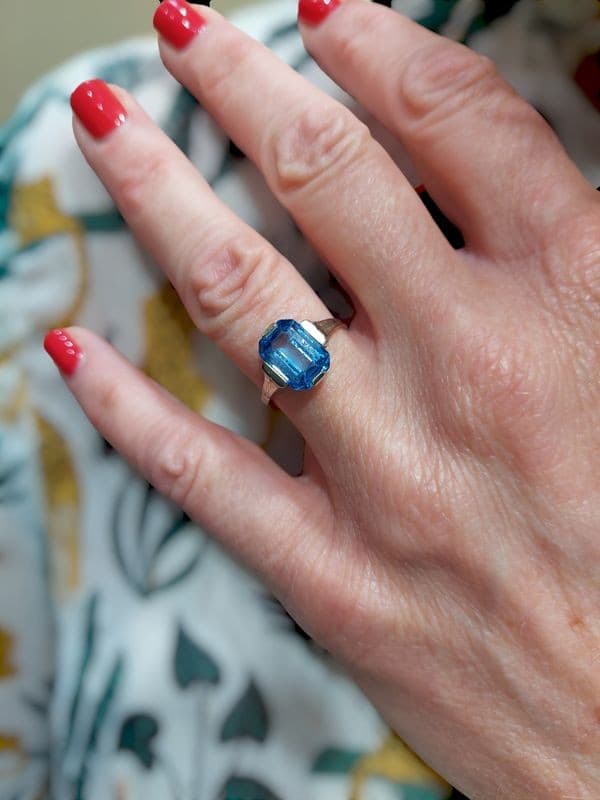 BAGUE TOPAZE ART DÉCO — vue 2