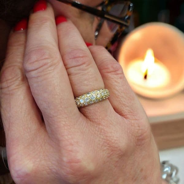 BAGUE PAVAGE DIAMANTS — vue 2
