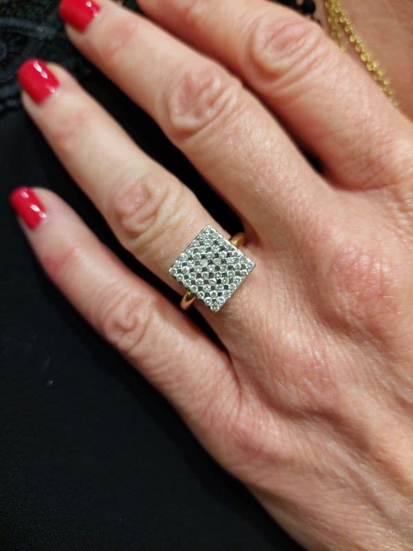BAGUE PAVAGE DIAMANTS — vue 2