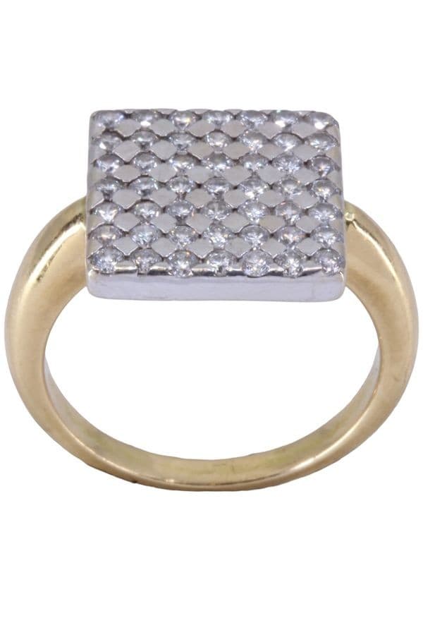 BAGUE PAVAGE DIAMANTS — vue 1