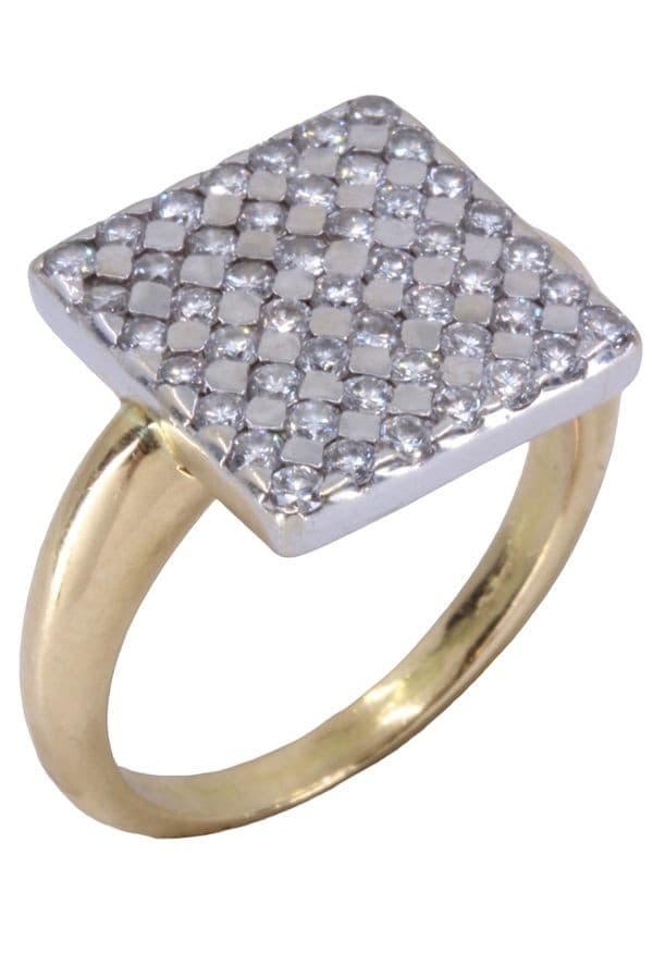 BAGUE PAVAGE DIAMANTS — vue 3