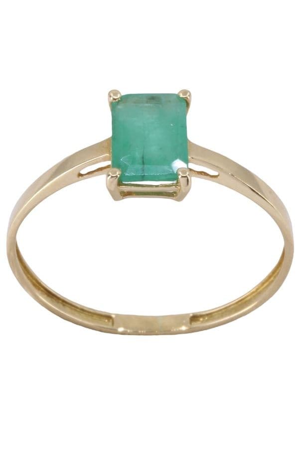 BAGUE MODERNE ÉMERAUDE — vue 1