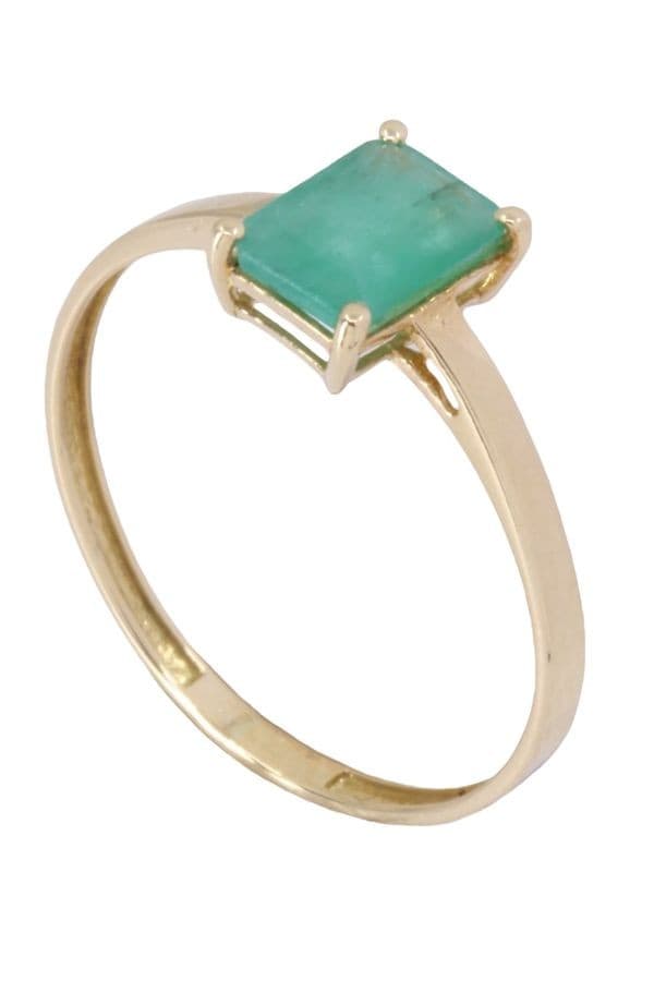 BAGUE MODERNE ÉMERAUDE — vue 3