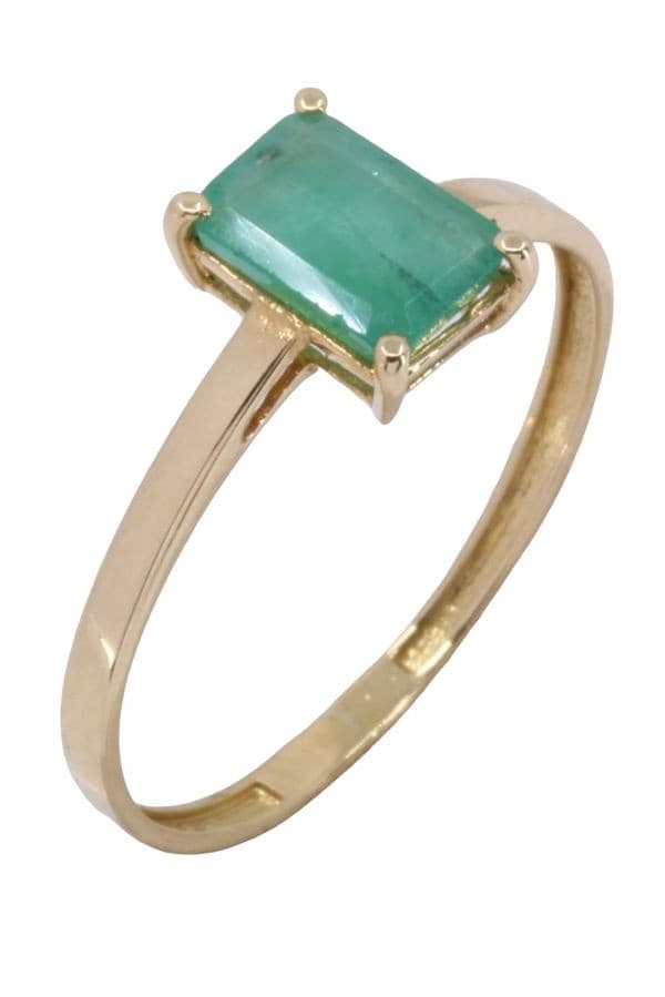 BAGUE MODERNE ÉMERAUDE — vue 5