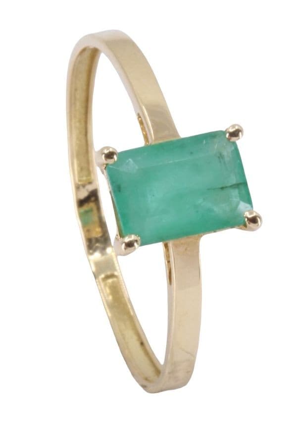 BAGUE MODERNE ÉMERAUDE — vue 4