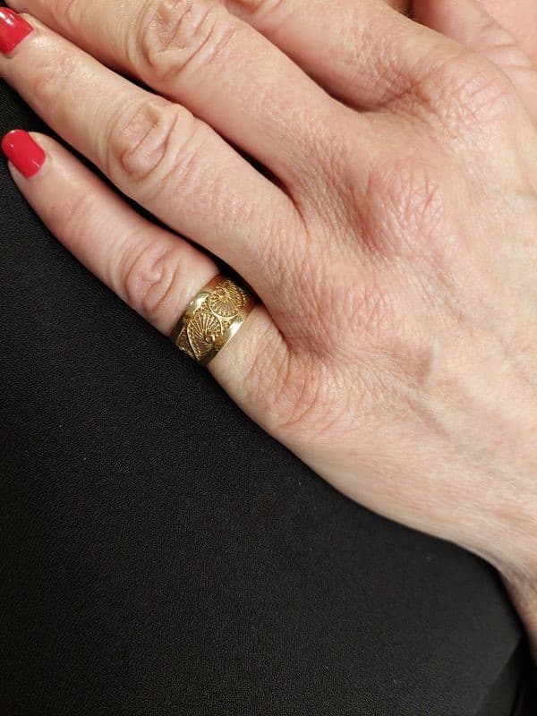 BAGUE MODERNE FILIGRANE — vue 2