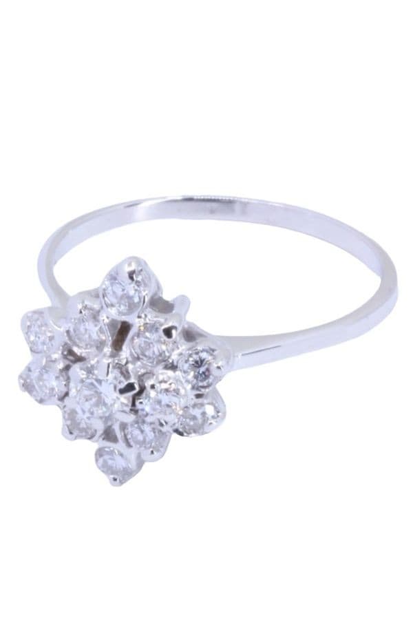 BAGUE FLEUR DIAMANTS ANNÉES 50' — vue 6