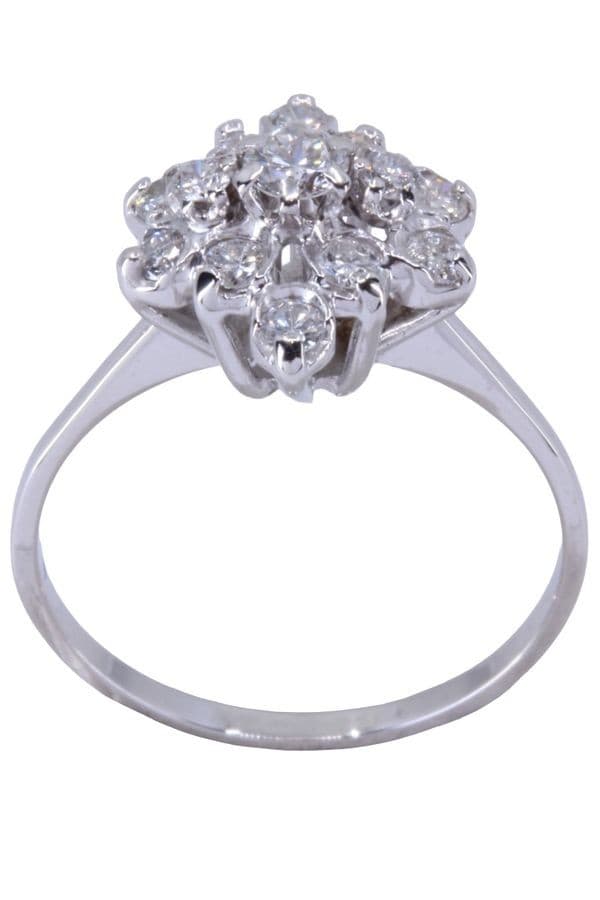 BAGUE FLEUR DIAMANTS ANNÉES 50' — vue 1