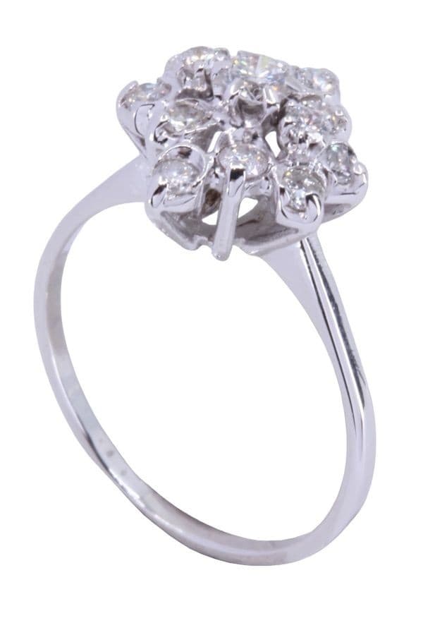 BAGUE FLEUR DIAMANTS ANNÉES 50' — vue 5