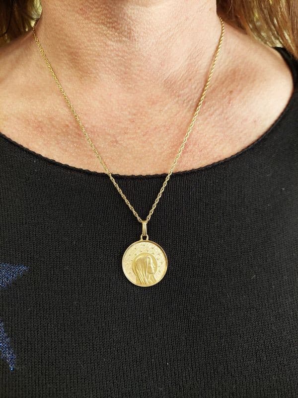 MÉDAILLE VIERGE ANCIENNE — vue 2